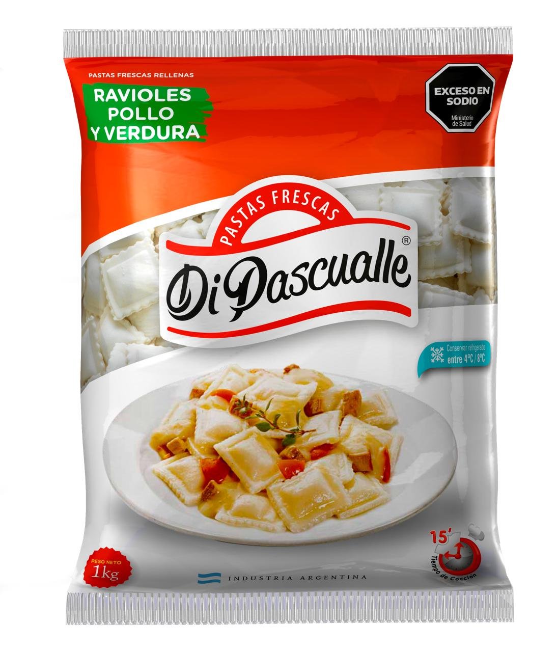 RAVIOLES Pollo y Verdura x 1 Kg. DIPASCUALLE